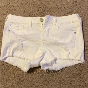 Express brand denim white shorts
